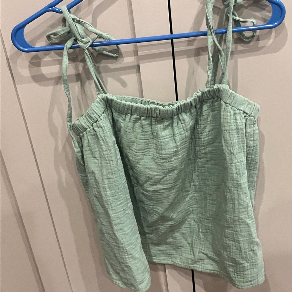 Madewell Light Green Pajama Set with ties